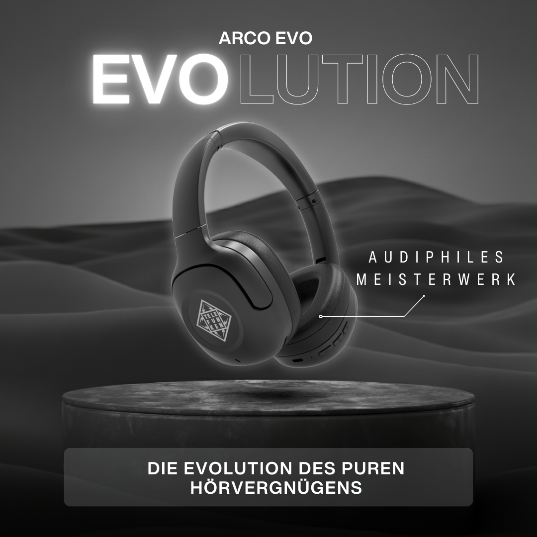 TELEFUNKEN ARCO EVO - Active Noise Cancelling Bluetooth Kopfhörer - 12 Hz Tiefbass
