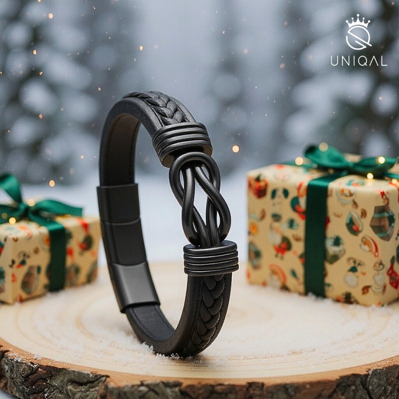 Eternal Unisex Armband Aus Echtleder Und Edelstahl Verstellbar Bis 23 Cm Mit Gravur Und Verlängerungsglied