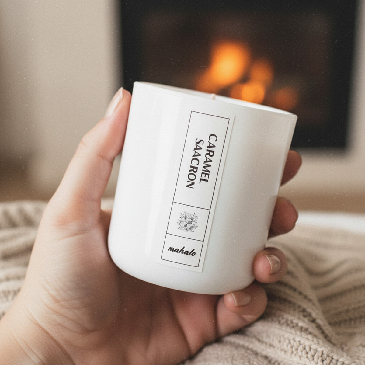 Caramel Season Duftkerze Mit Gourmet Vanille Und Salzigem Karamell Und Mandel Note Für Gemütliche Herbsttage 200 g