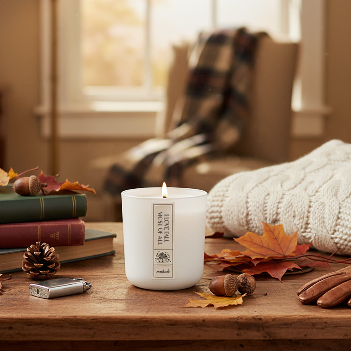 I Love Fall Duftkerze Mit Magnolie Und Vanille Für Gemütliche Herbstabende Zu Hause
