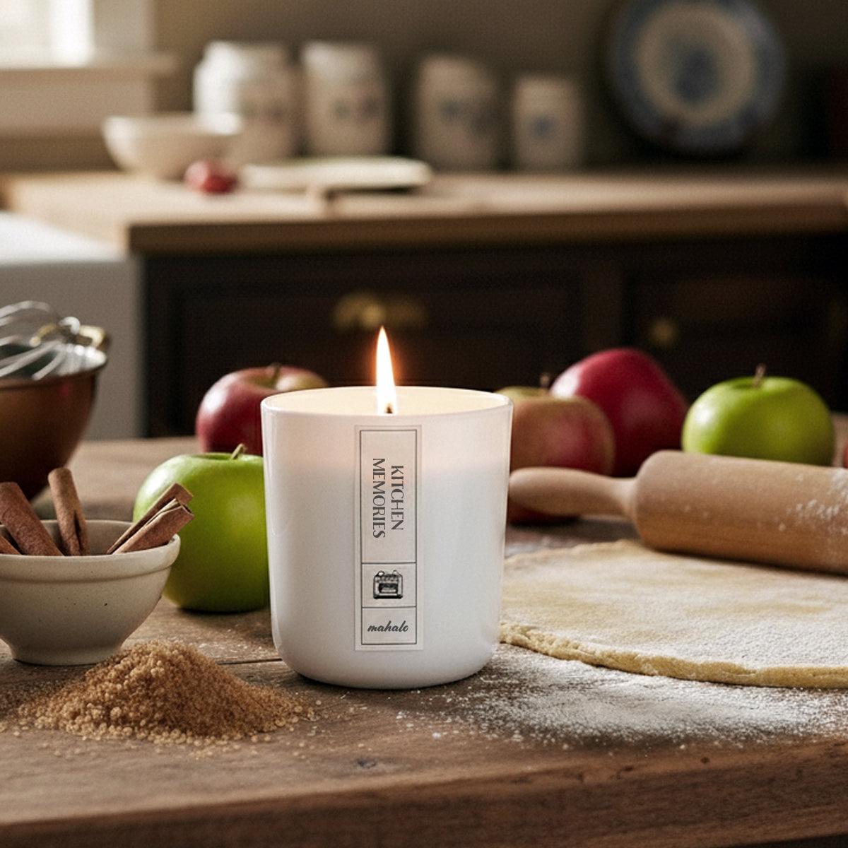 Küche Erinnerungen Duftkerze Apfelkuchen Mit Zimt Muskatnuss Und Vanille Duftnoten