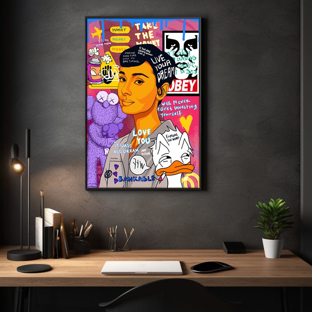 Audrey Hepburn II - Leinwandbild Pop Art by SimpleCanvas