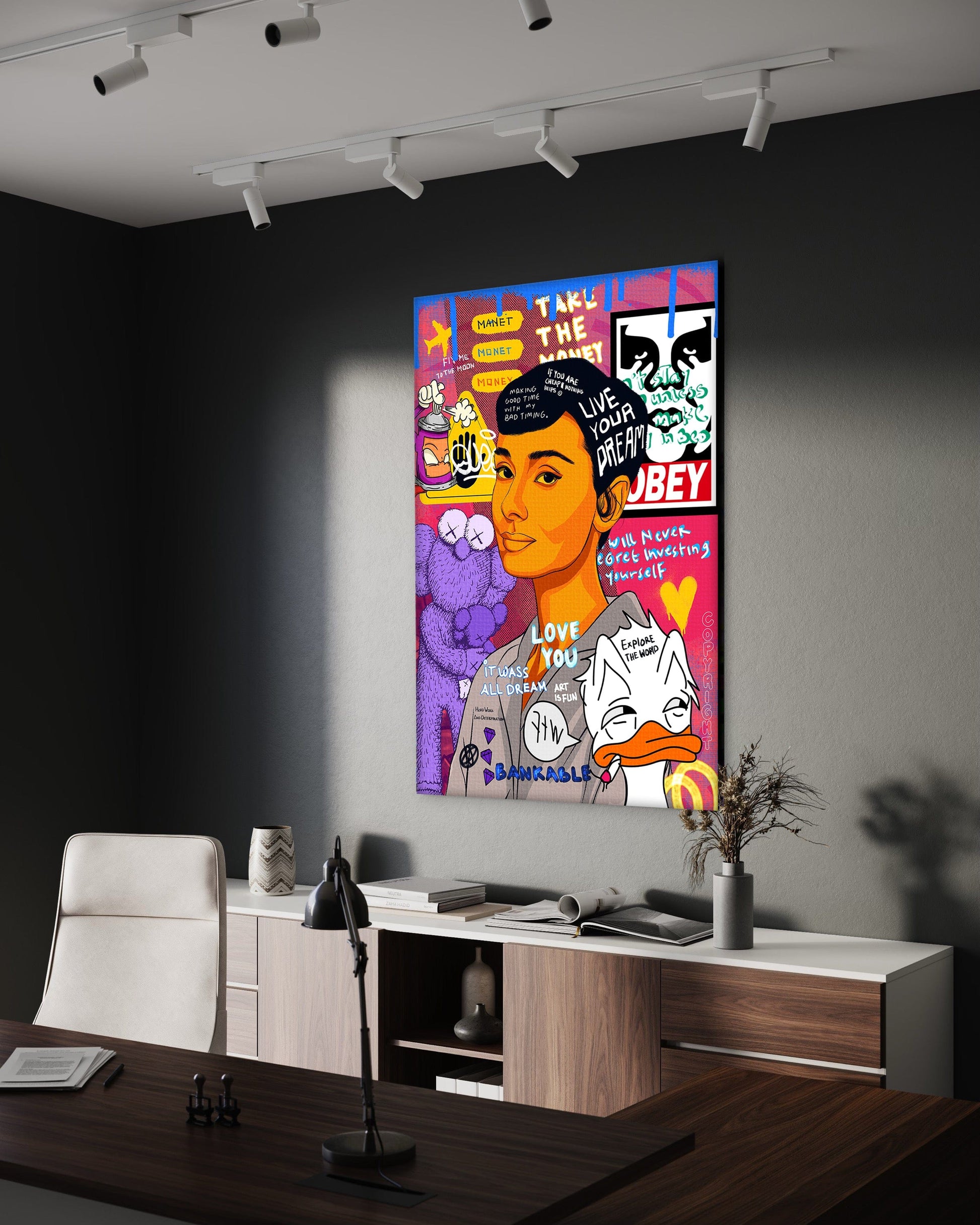 Audrey Hepburn II - Leinwandbild Pop Art by SimpleCanvas