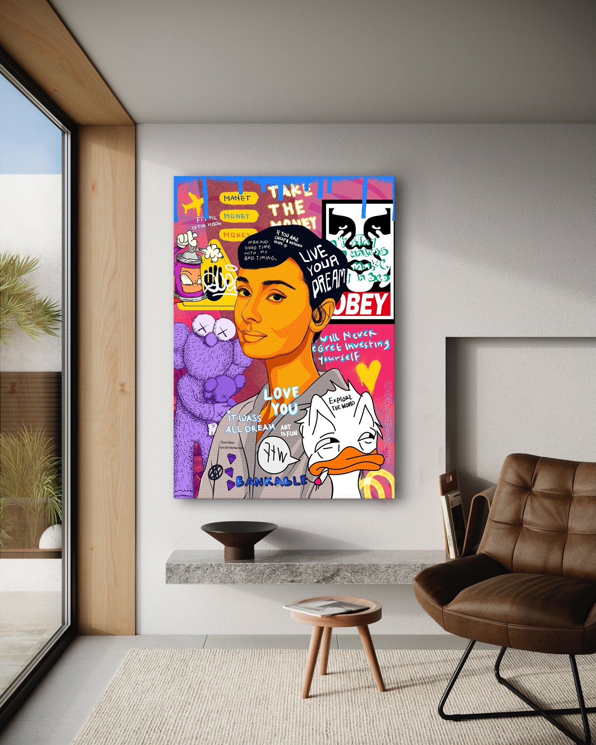 Audrey Hepburn II - Leinwandbild Pop Art by SimpleCanvas