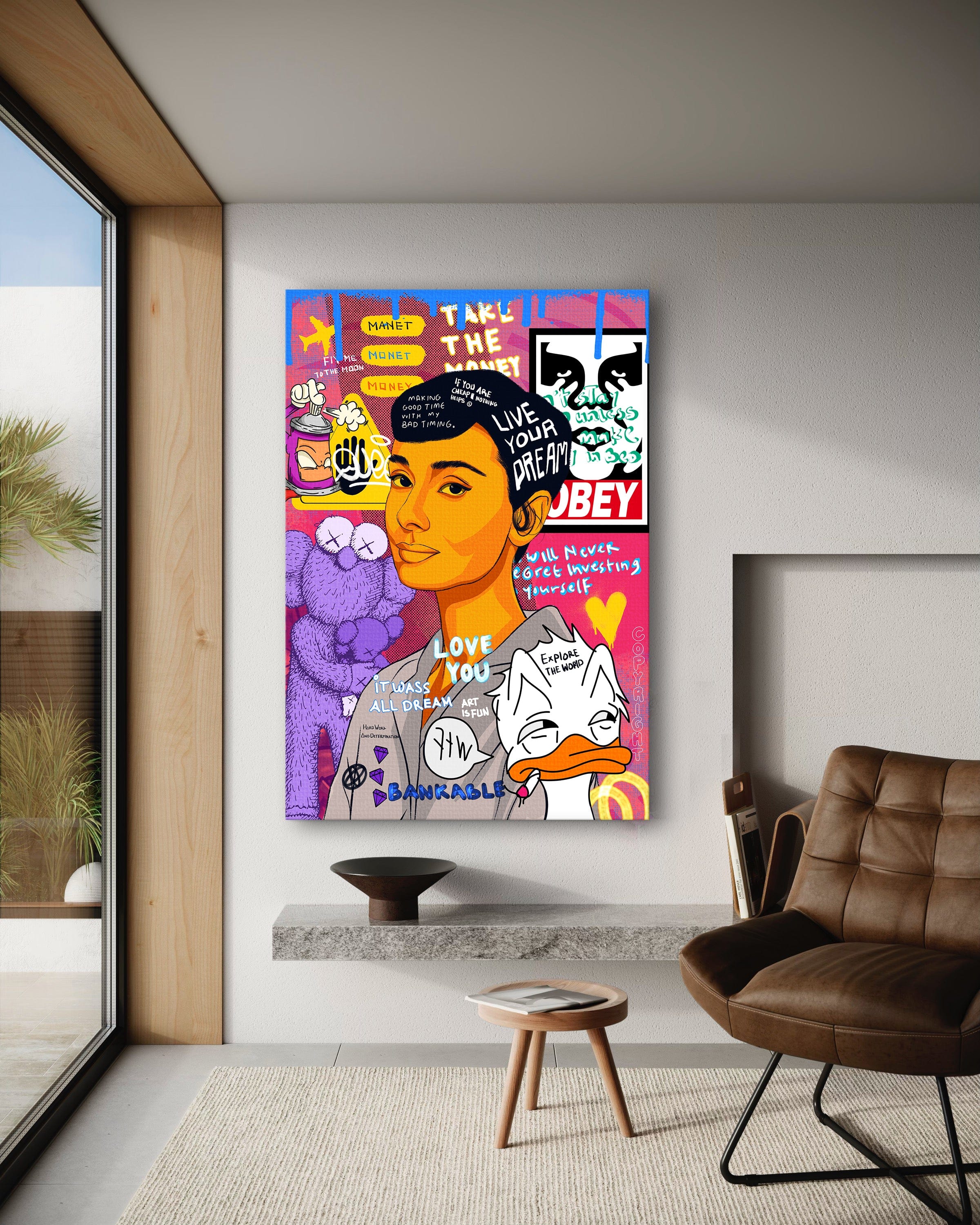 Audrey Hepburn II - Leinwandbild Pop Art by SimpleCanvas