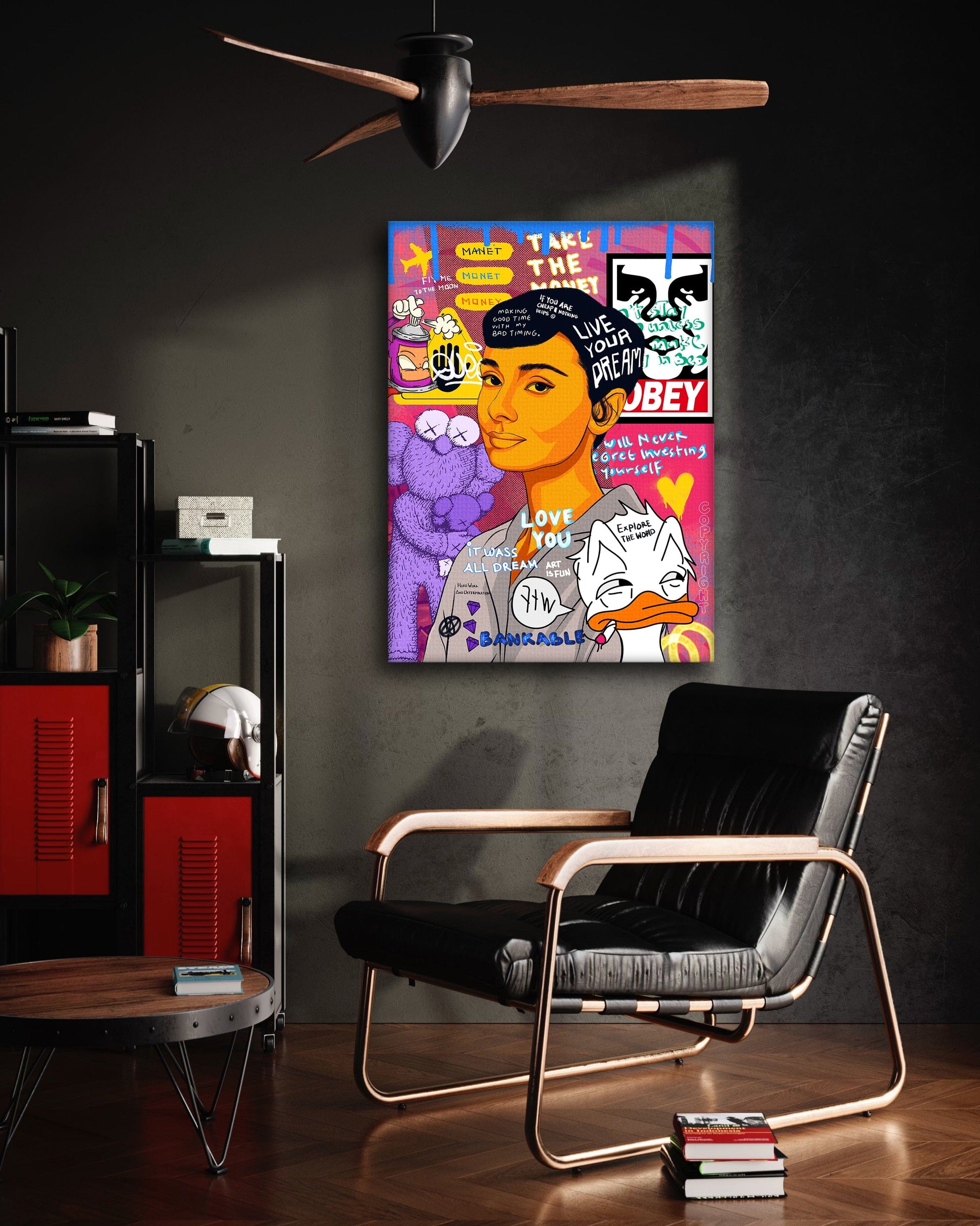 Audrey Hepburn II - Leinwandbild Pop Art by SimpleCanvas