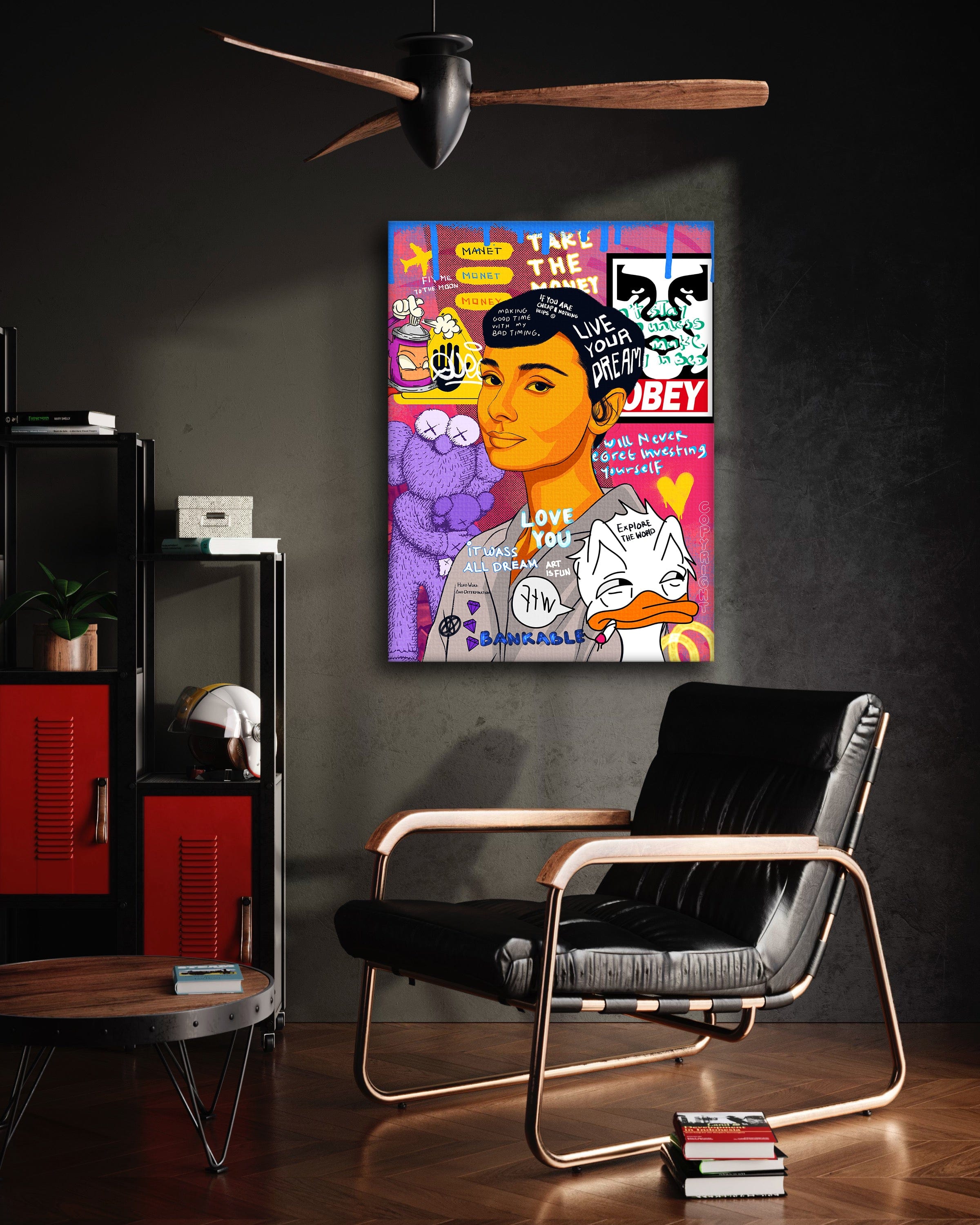 Audrey Hepburn II - Leinwandbild Pop Art by SimpleCanvas