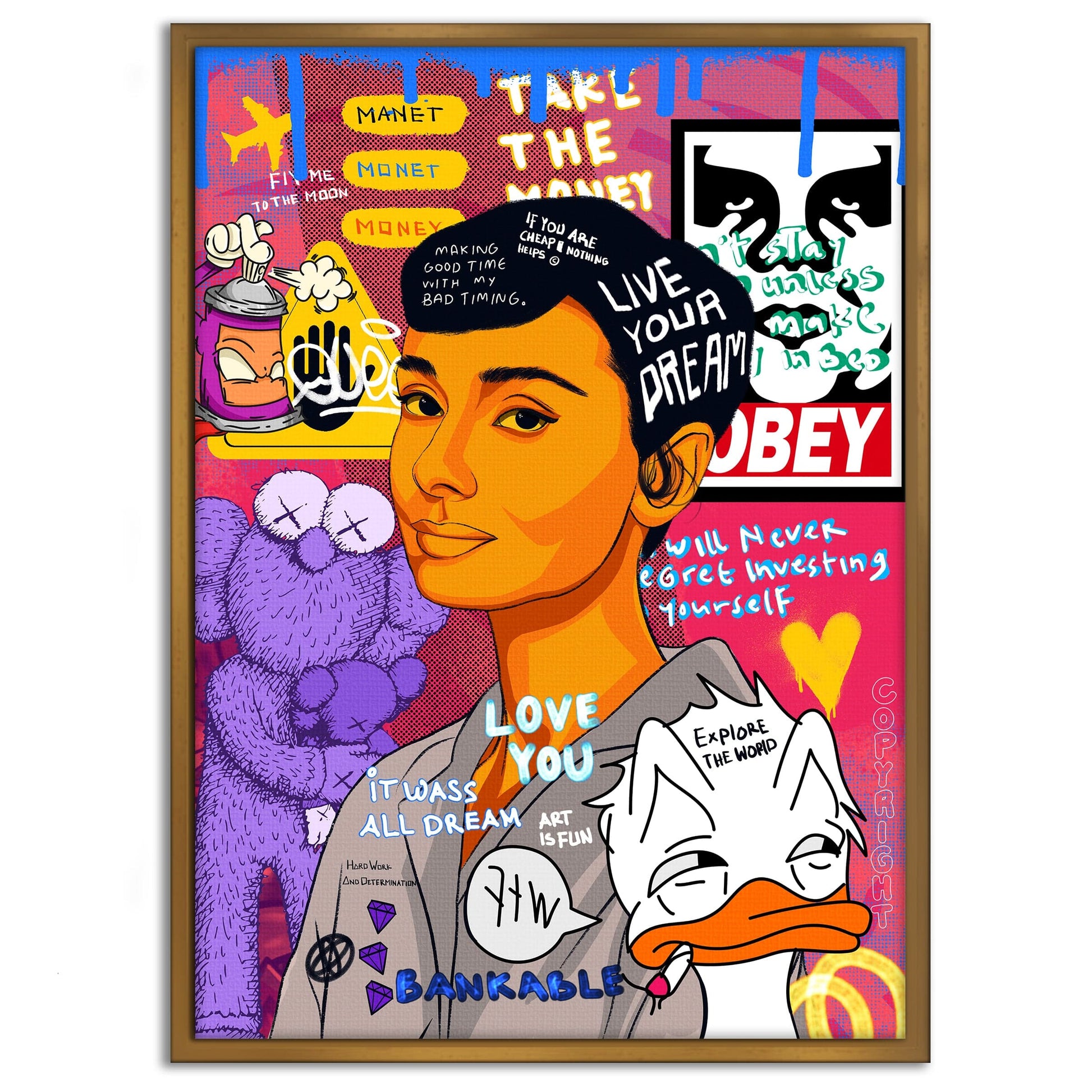 Audrey Hepburn II - Leinwandbild Pop Art by SimpleCanvas