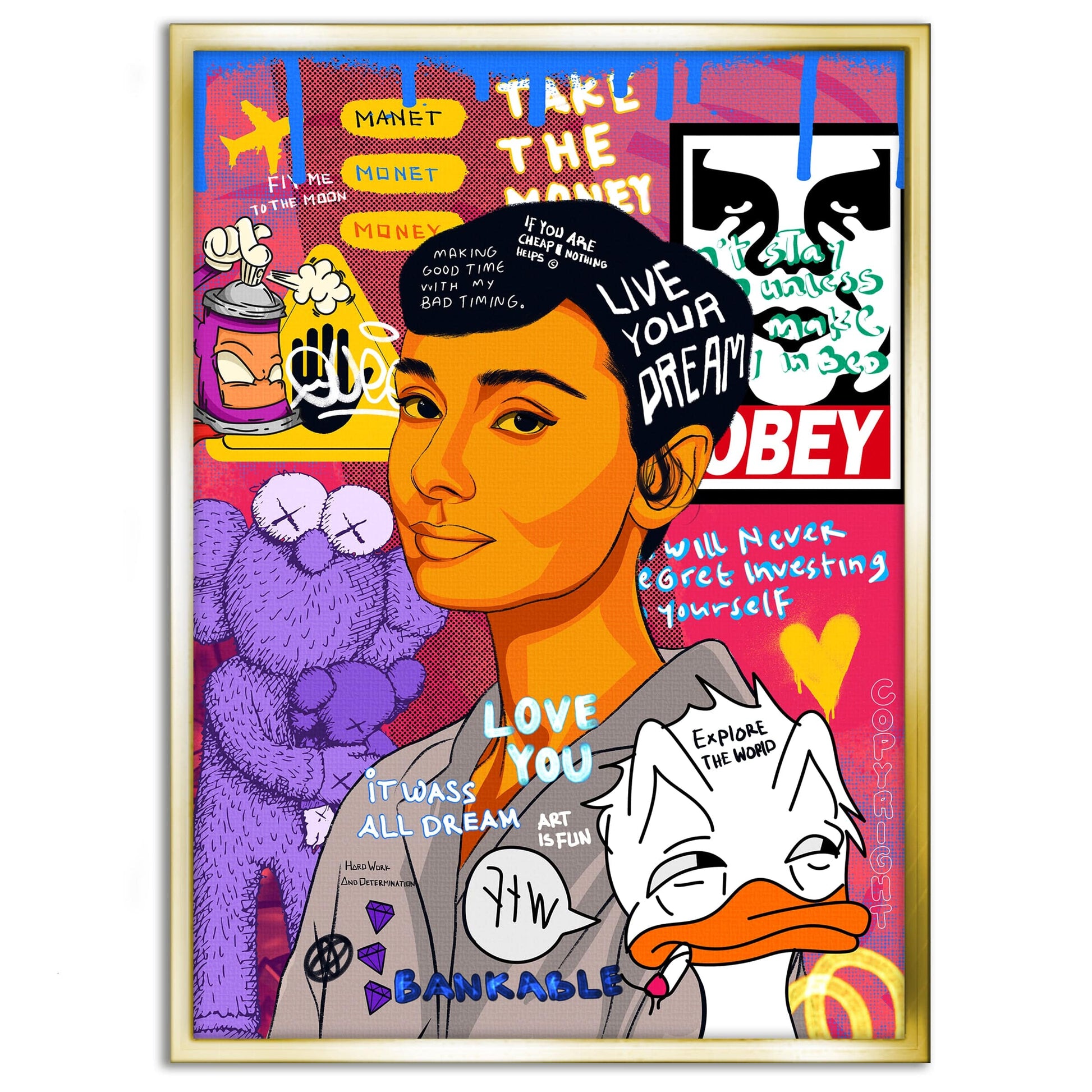 Audrey Hepburn II - Leinwandbild Pop Art by SimpleCanvas