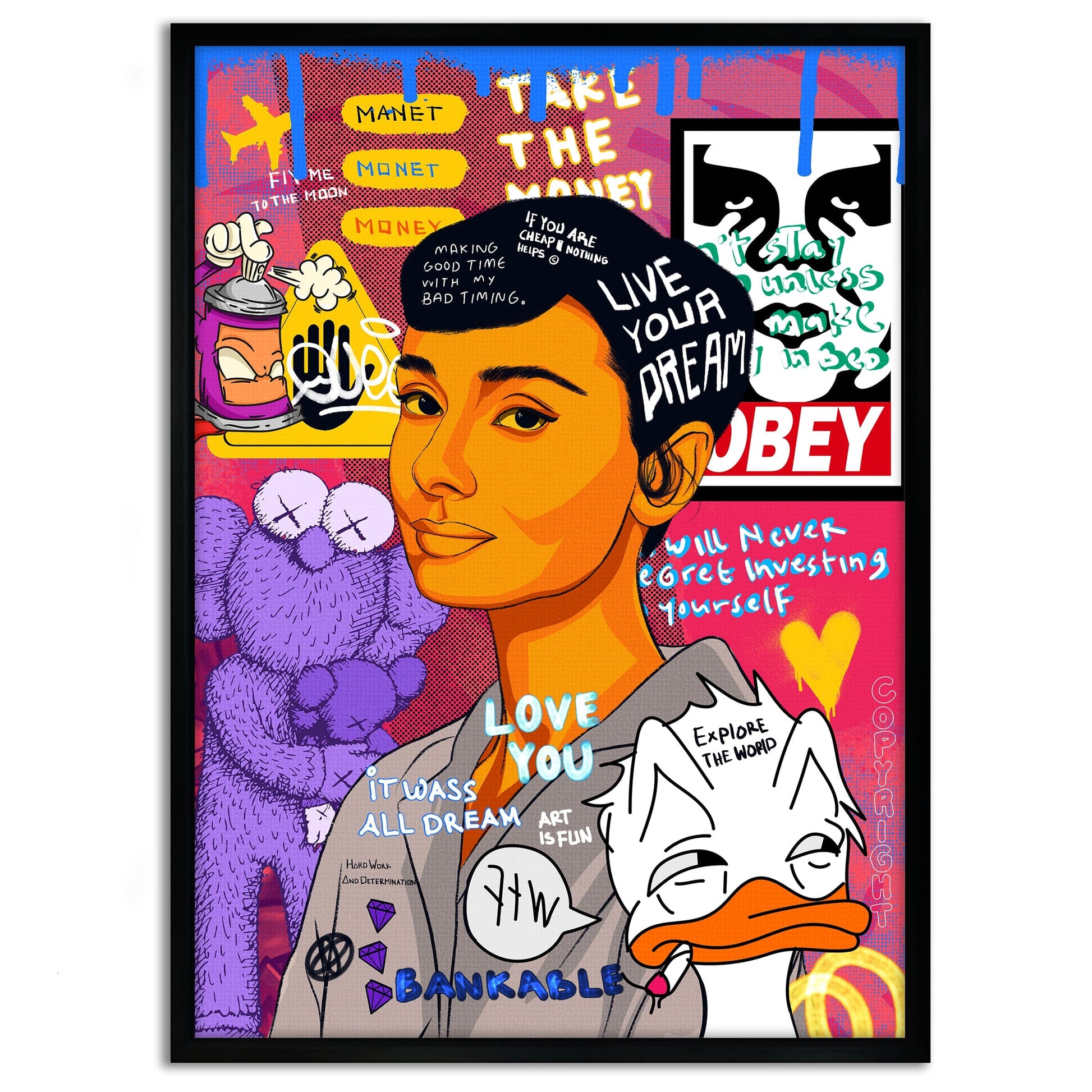 Audrey Hepburn II - Leinwandbild Pop Art by SimpleCanvas