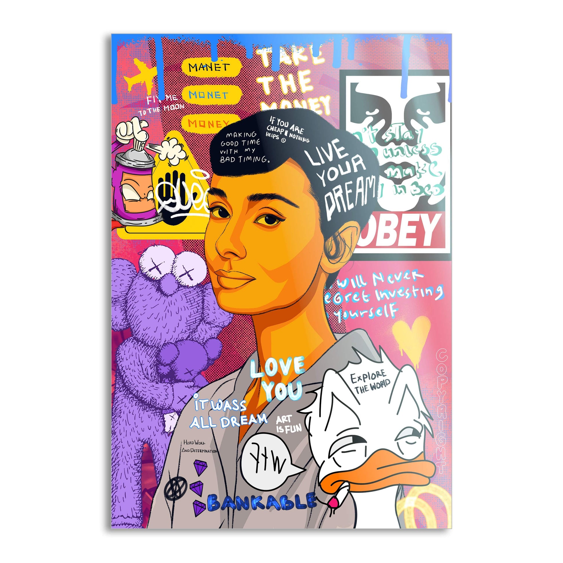 Audrey Hepburn II - Leinwandbild Pop Art by SimpleCanvas