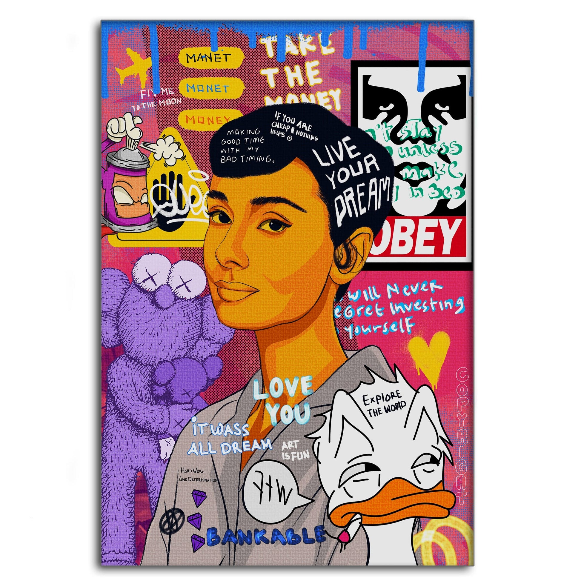 Audrey Hepburn II - Leinwandbild Pop Art by SimpleCanvas