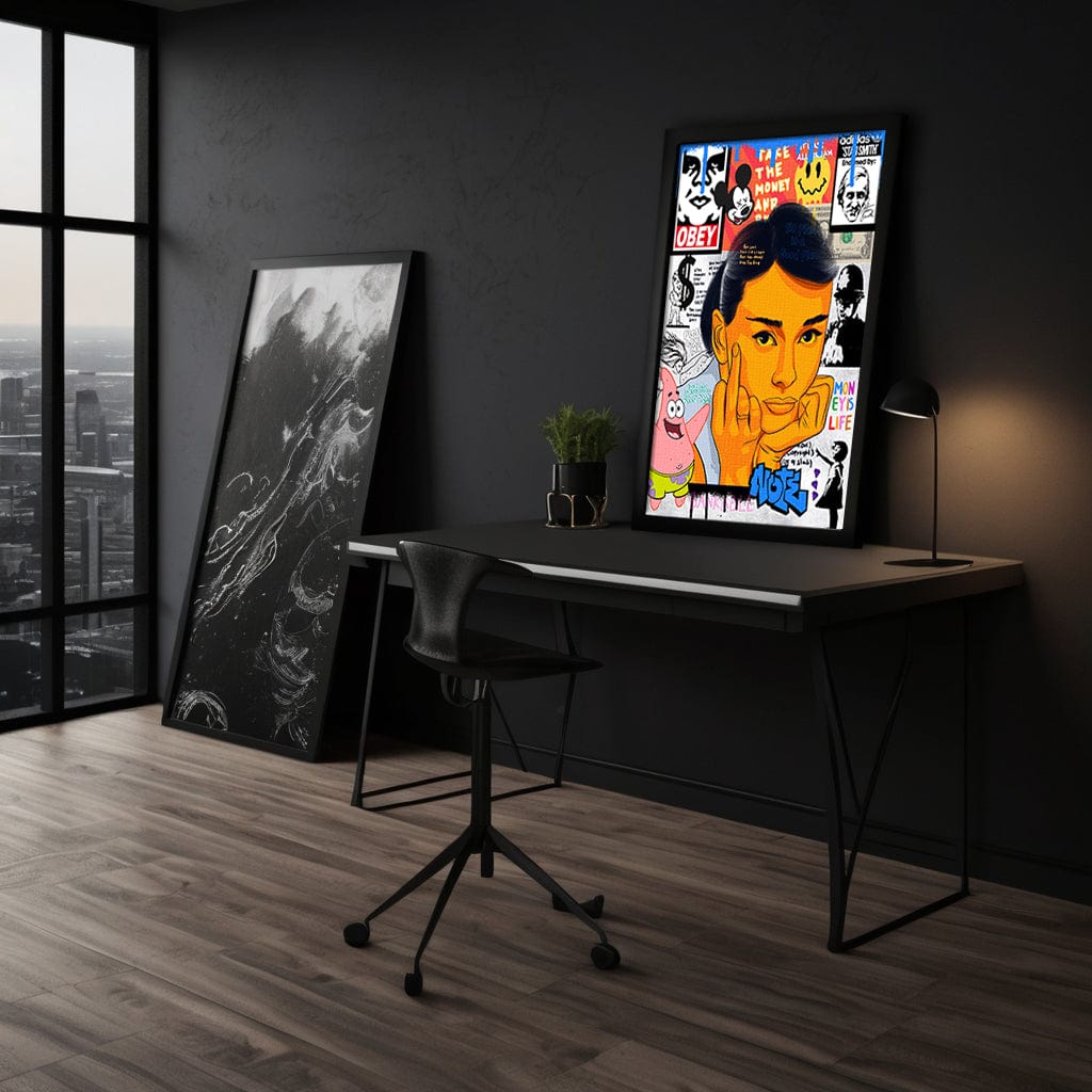 Audrey Hepburn - Leinwandbild Pop Art by SimpleCanvas