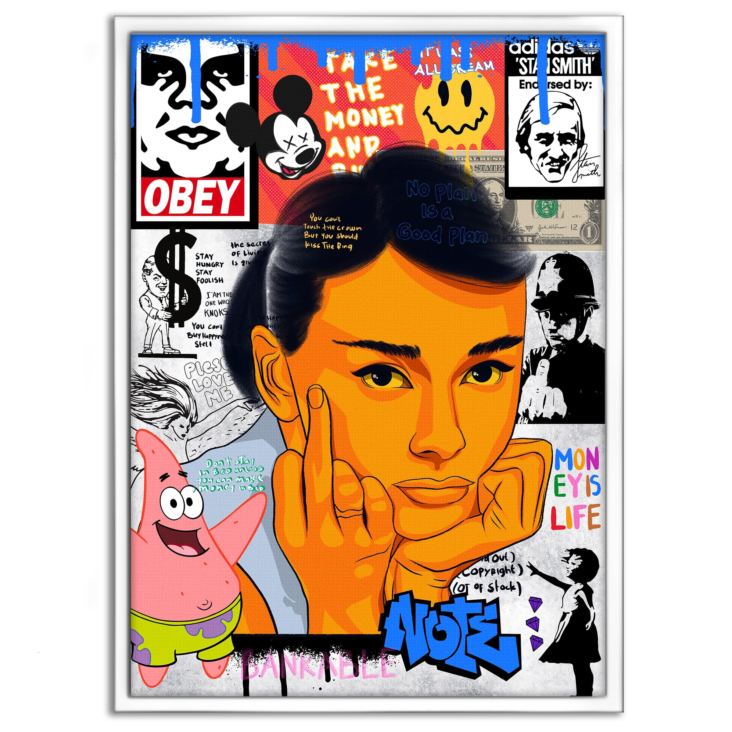 Audrey Hepburn - Leinwandbild Pop Art by SimpleCanvas