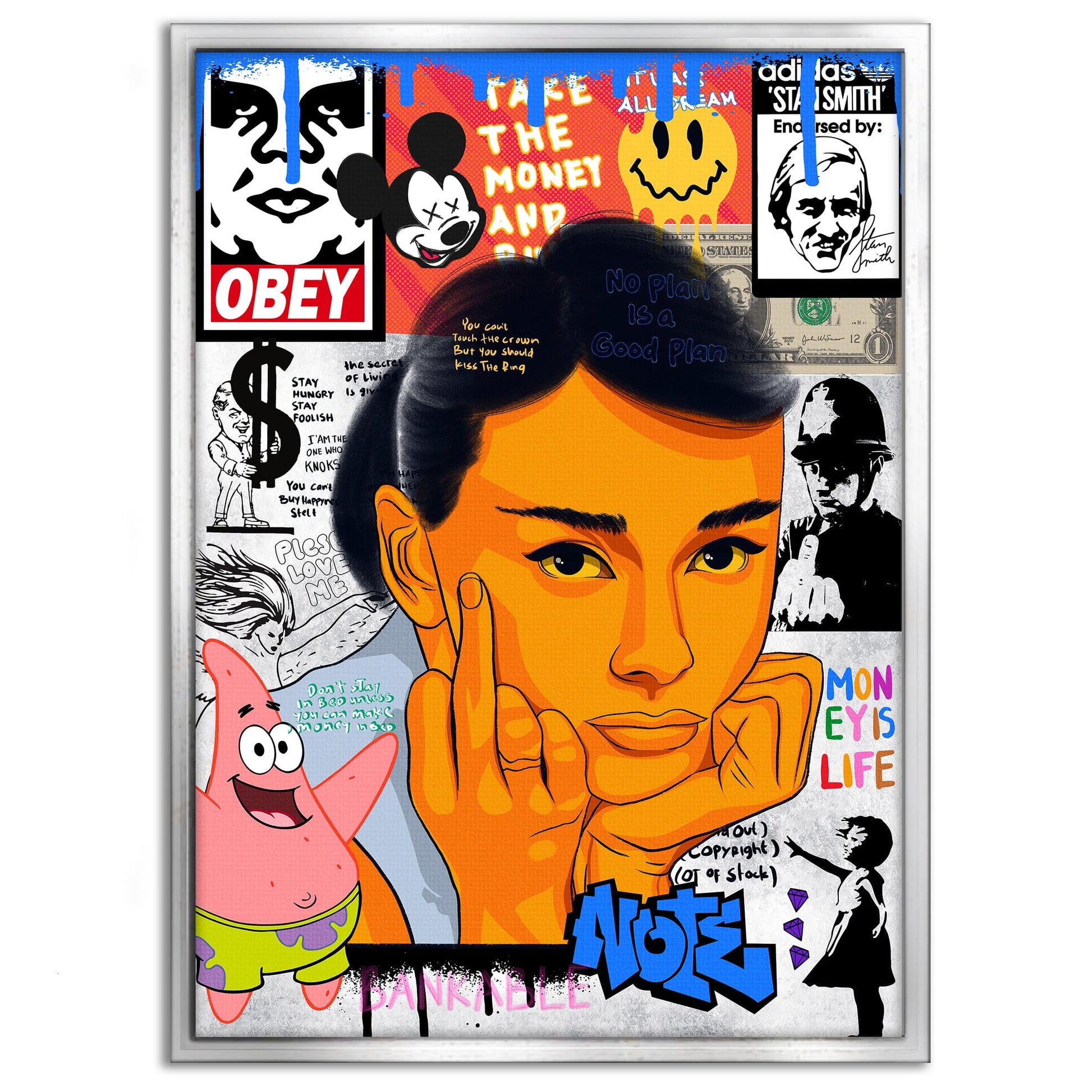 Audrey Hepburn - Leinwandbild Pop Art by SimpleCanvas