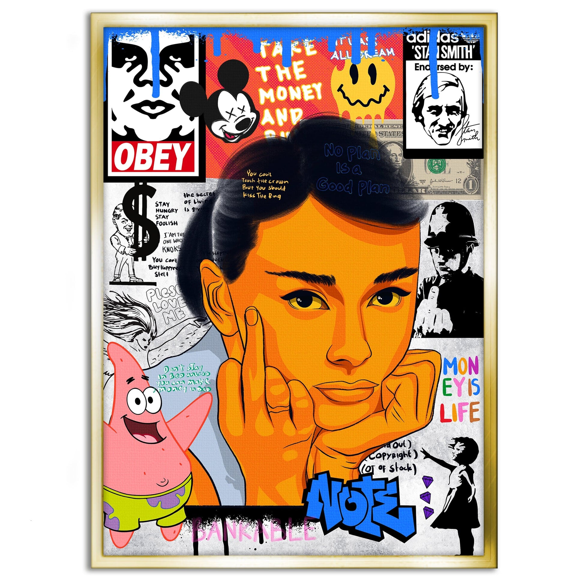 Audrey Hepburn - Leinwandbild Pop Art by SimpleCanvas