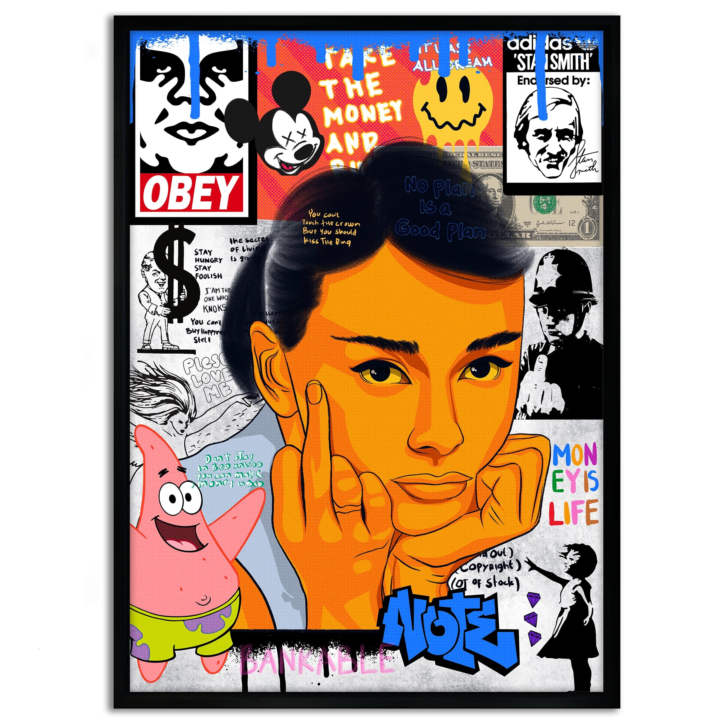 Audrey Hepburn - Leinwandbild Pop Art by SimpleCanvas