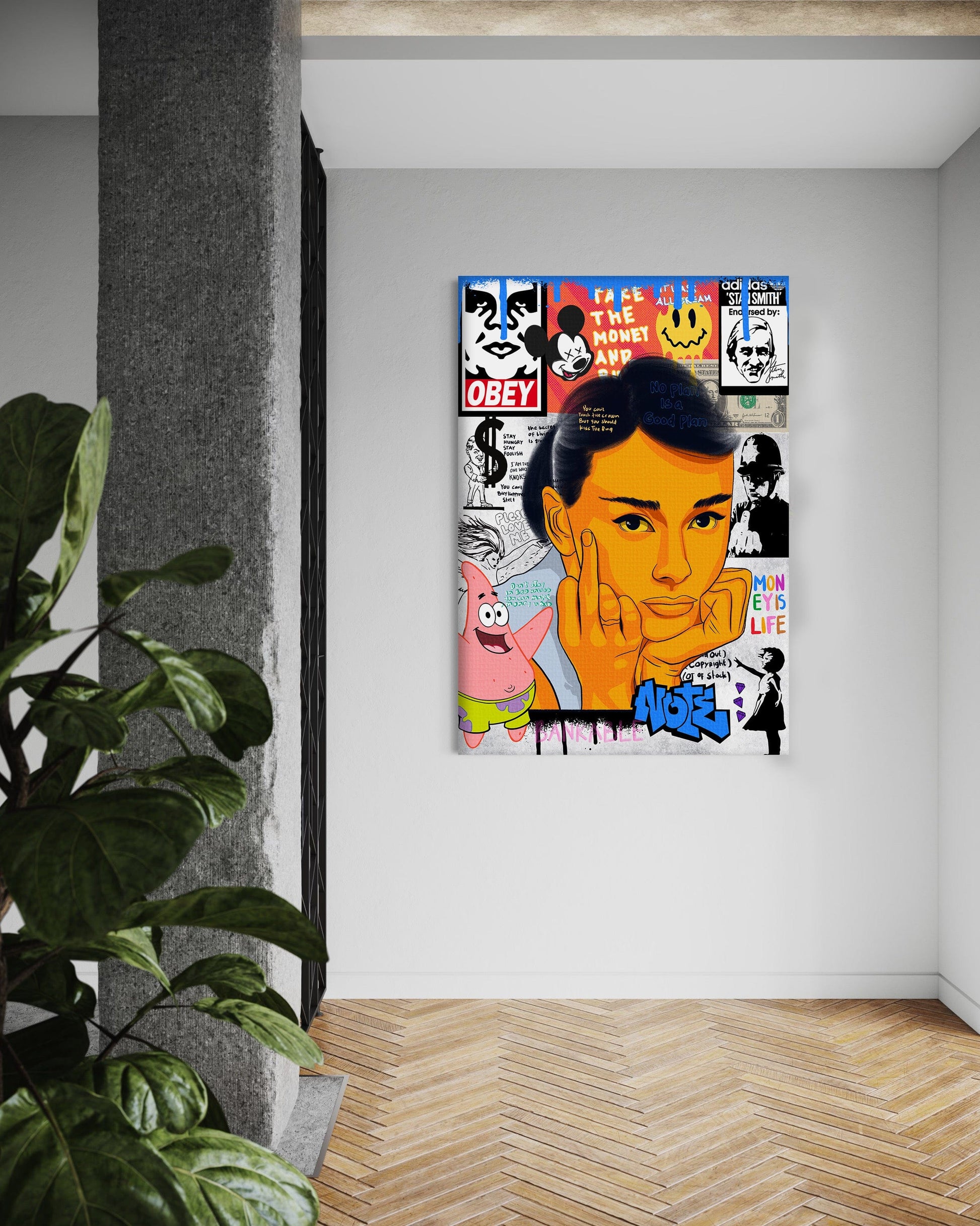 Audrey Hepburn - Leinwandbild Pop Art by SimpleCanvas