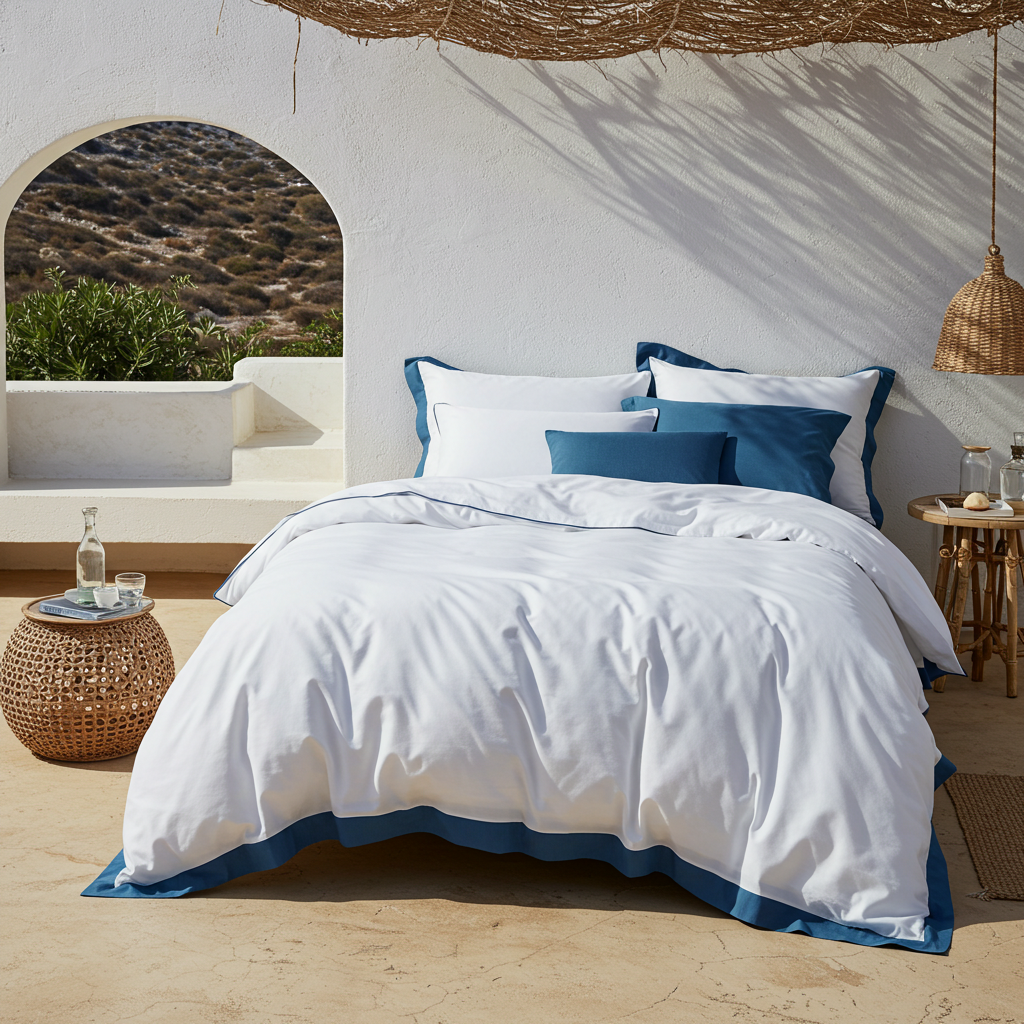 Aura Baumwolle Perkal Deckenbezug Aus 100 Prozent Ägyptischer Baumwolle Weich Atmungsaktiv Für Ruhigen Schlafkomfort