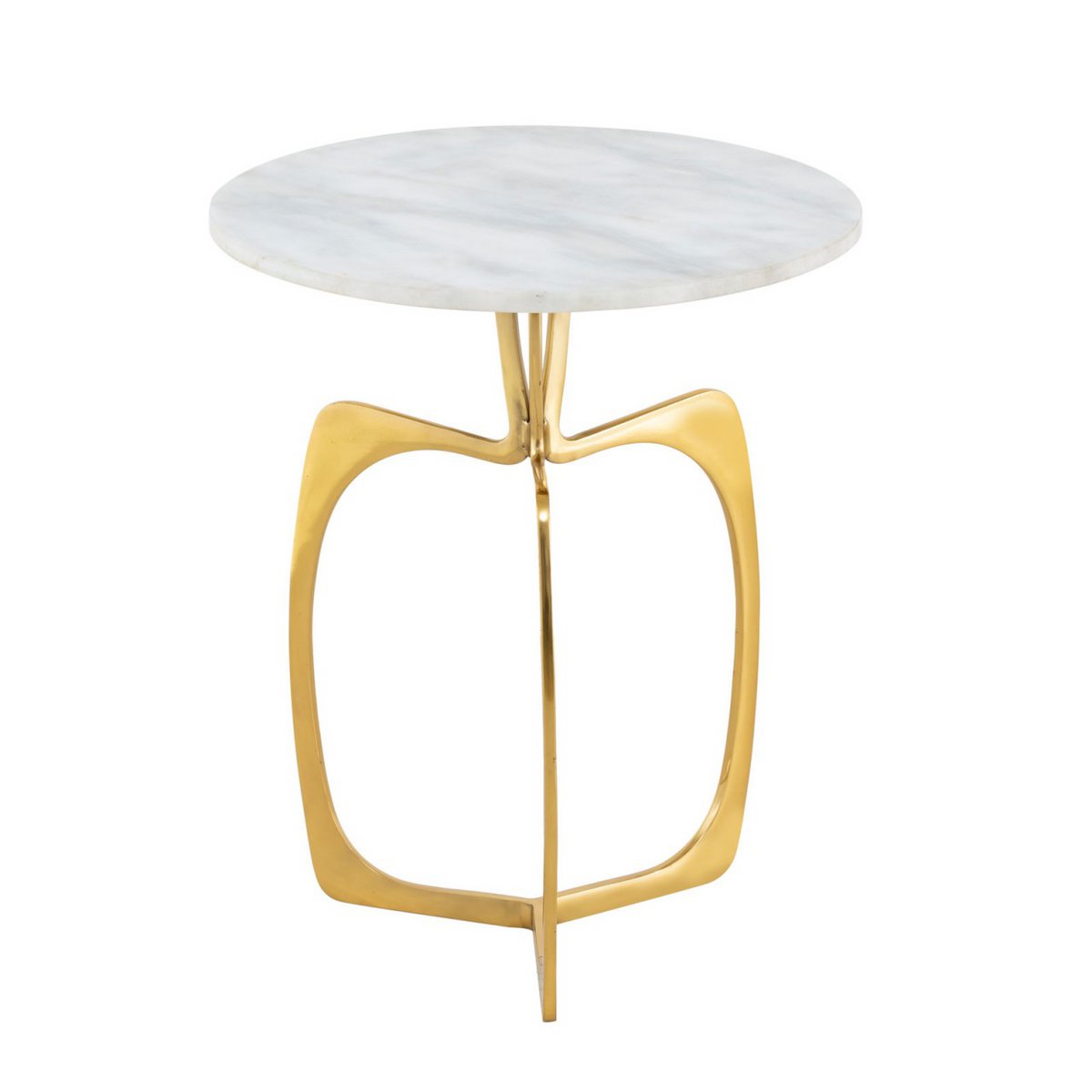 Beistelltisch - Metall rund ø 45 x 56 cm - Dekotisch - Marmor - Sohoo