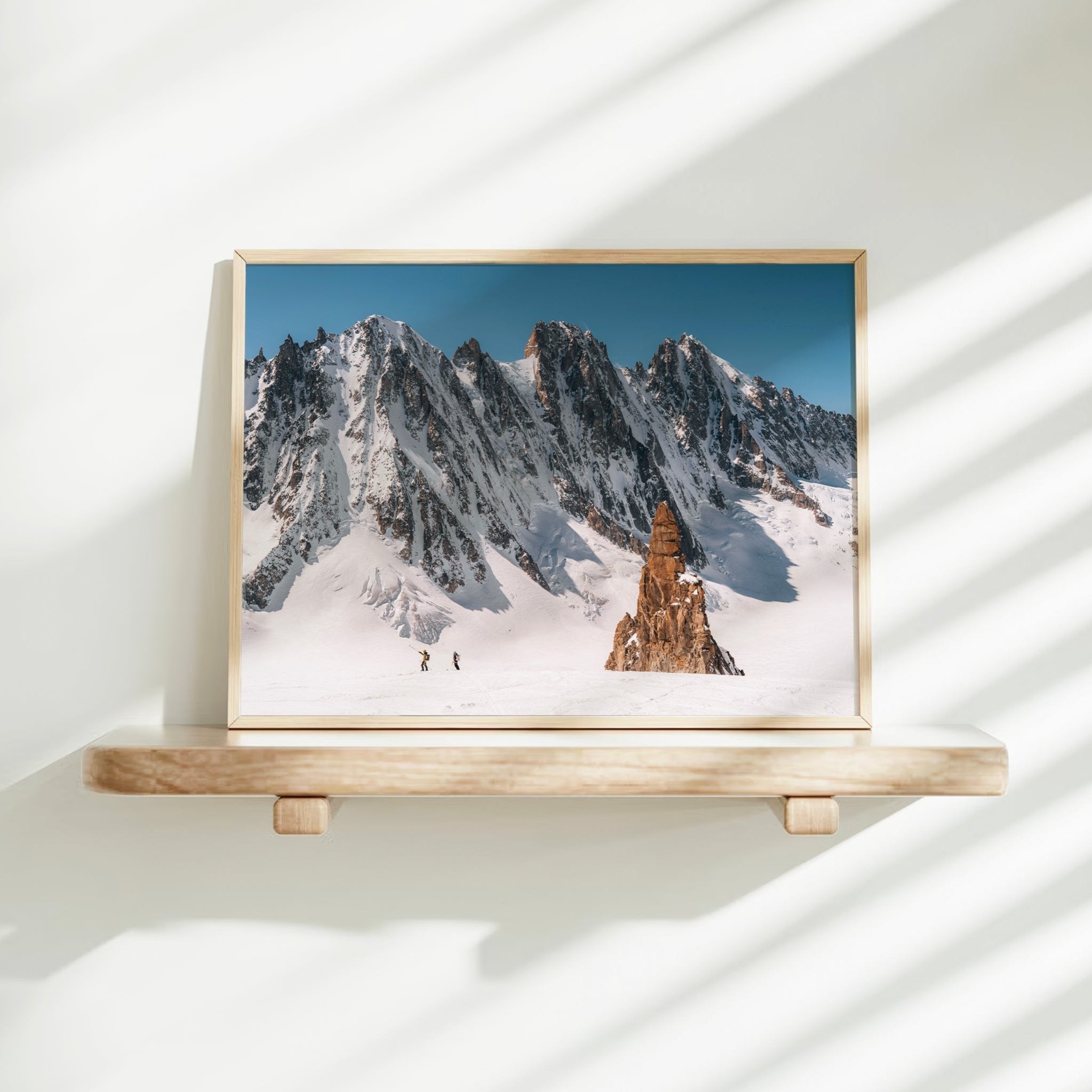 Ski Tourers on Argentière Glacier – Chamonix Alps Wall Art