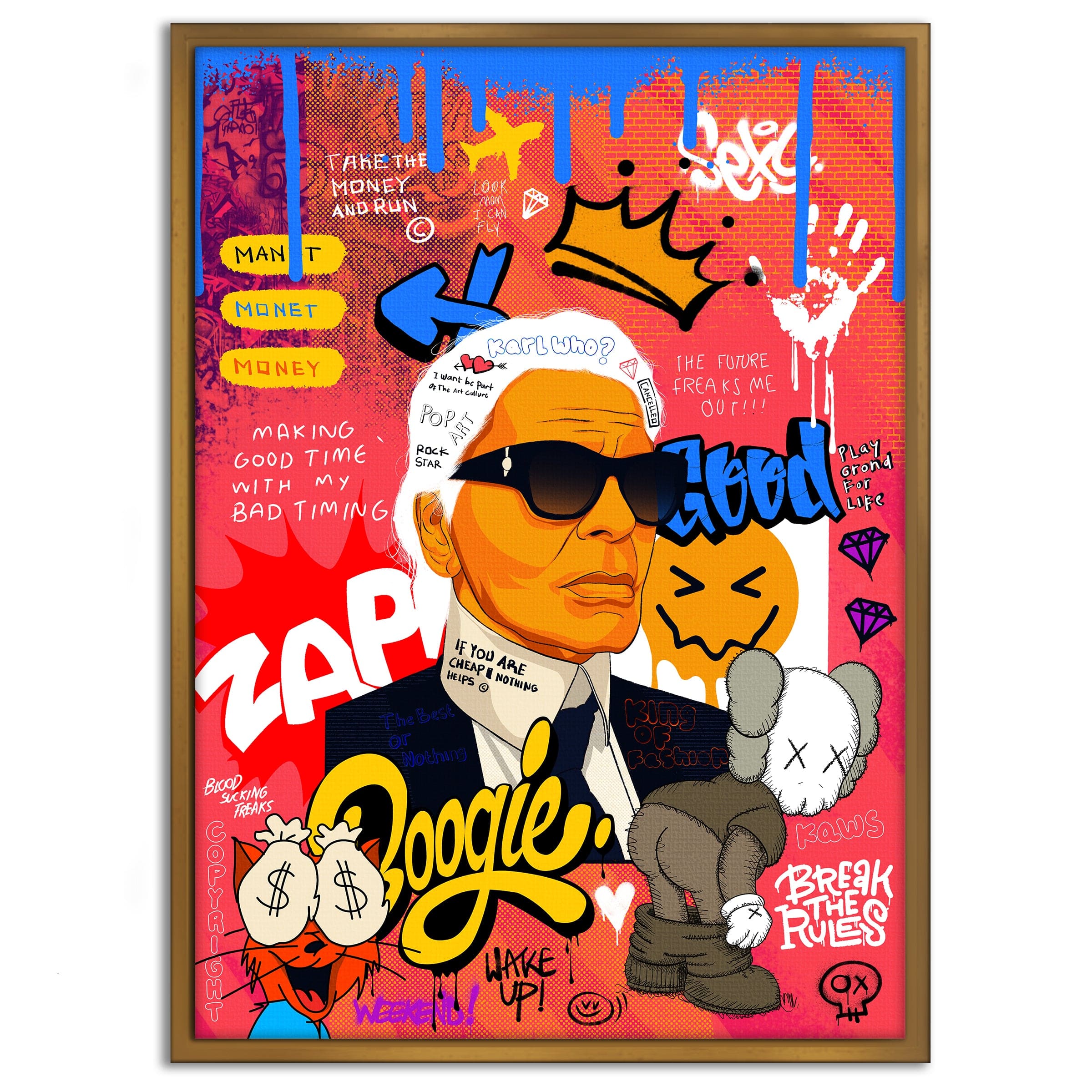 Badass Karl - Leinwandbild Pop Art by SimpleCanvas