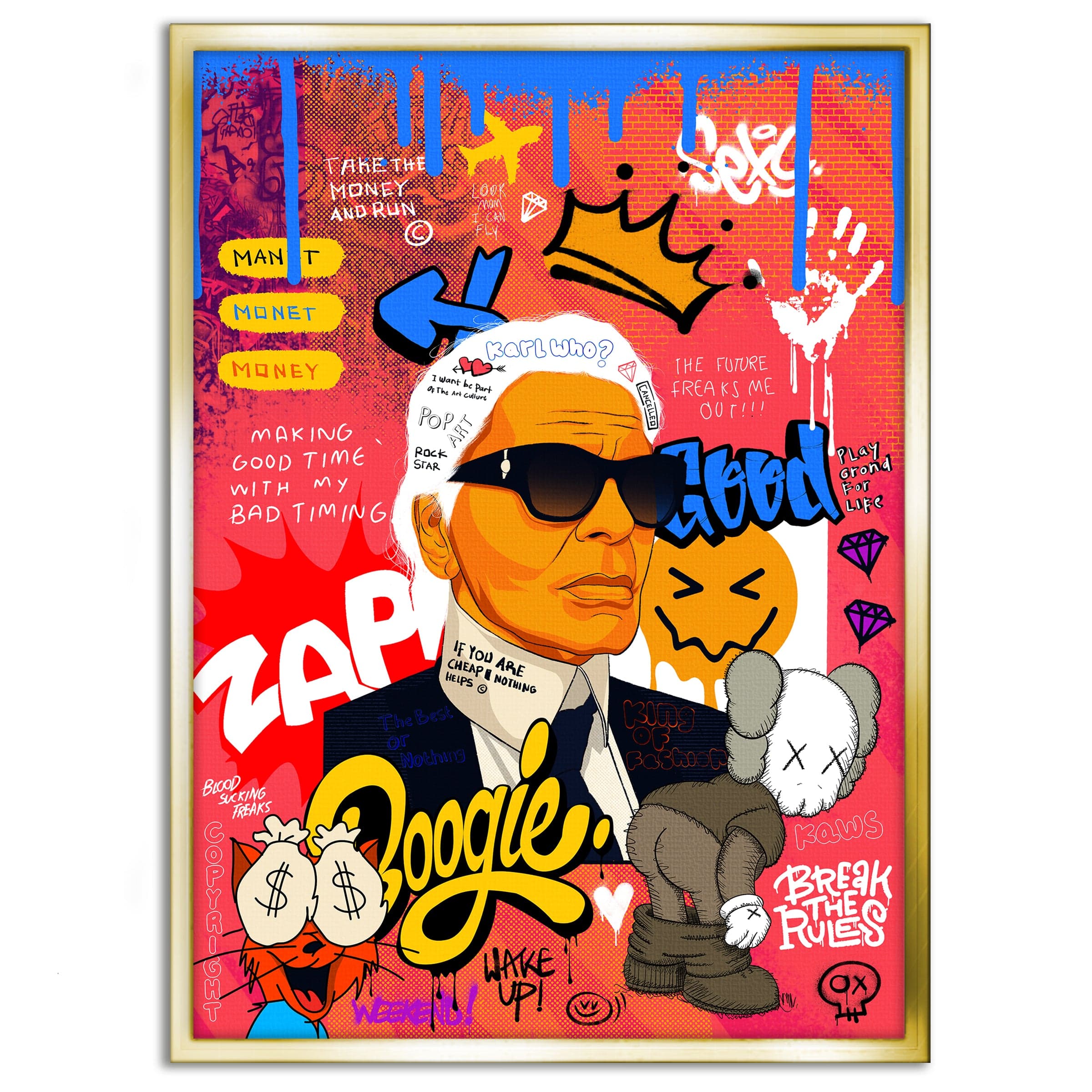Badass Karl - Leinwandbild Pop Art by SimpleCanvas