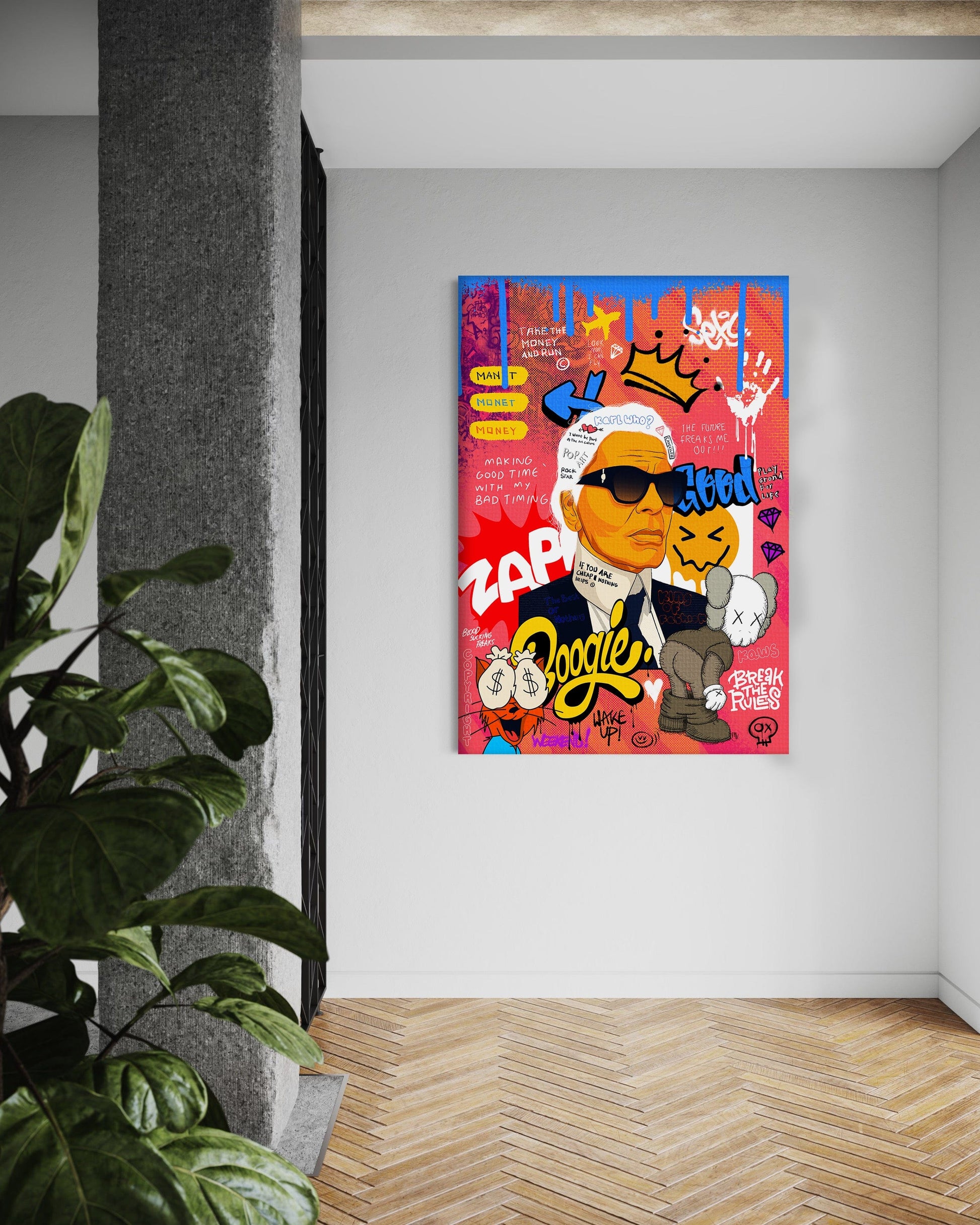 Badass Karl - Leinwandbild Pop Art by SimpleCanvas