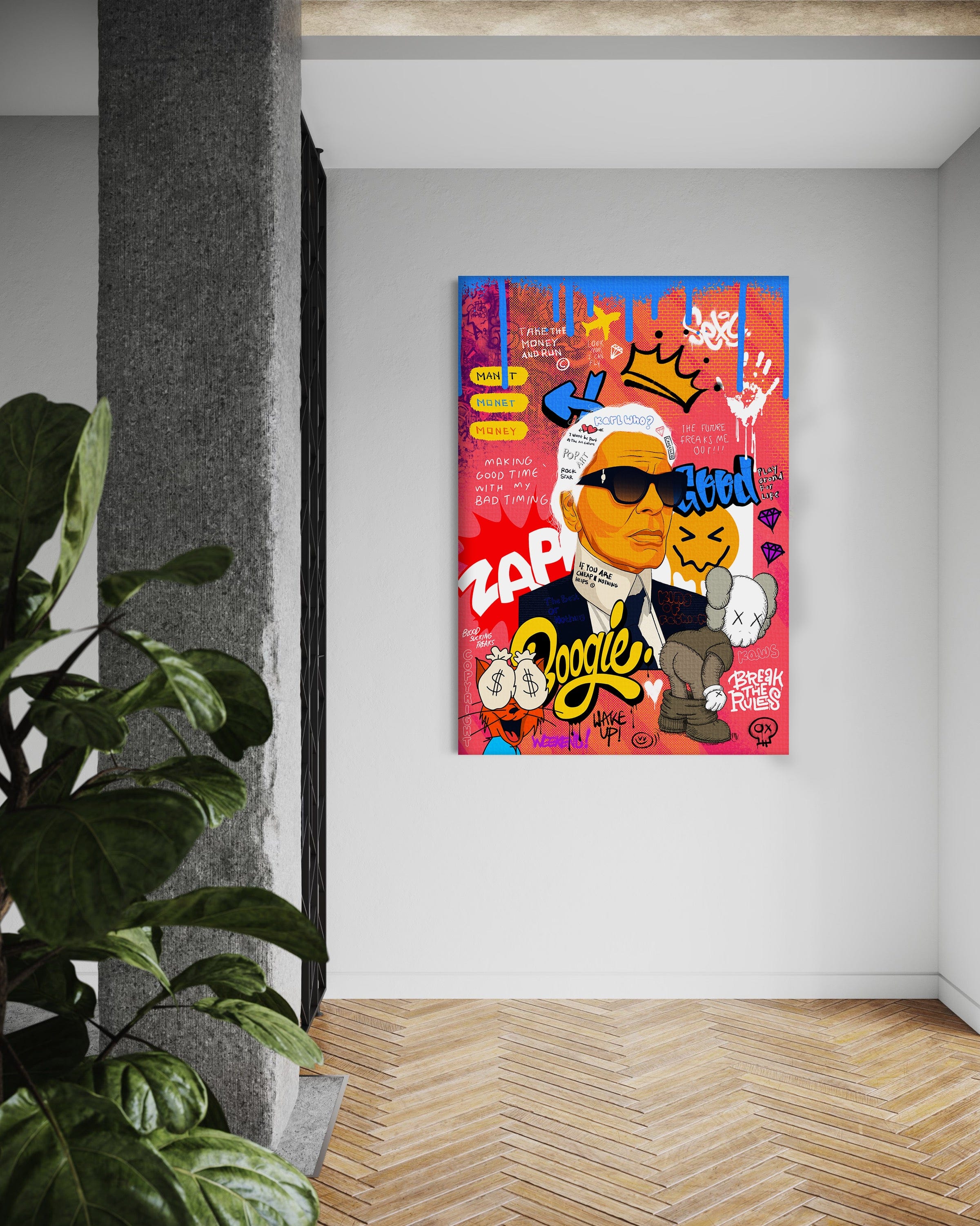 Badass Karl - Leinwandbild Pop Art by SimpleCanvas