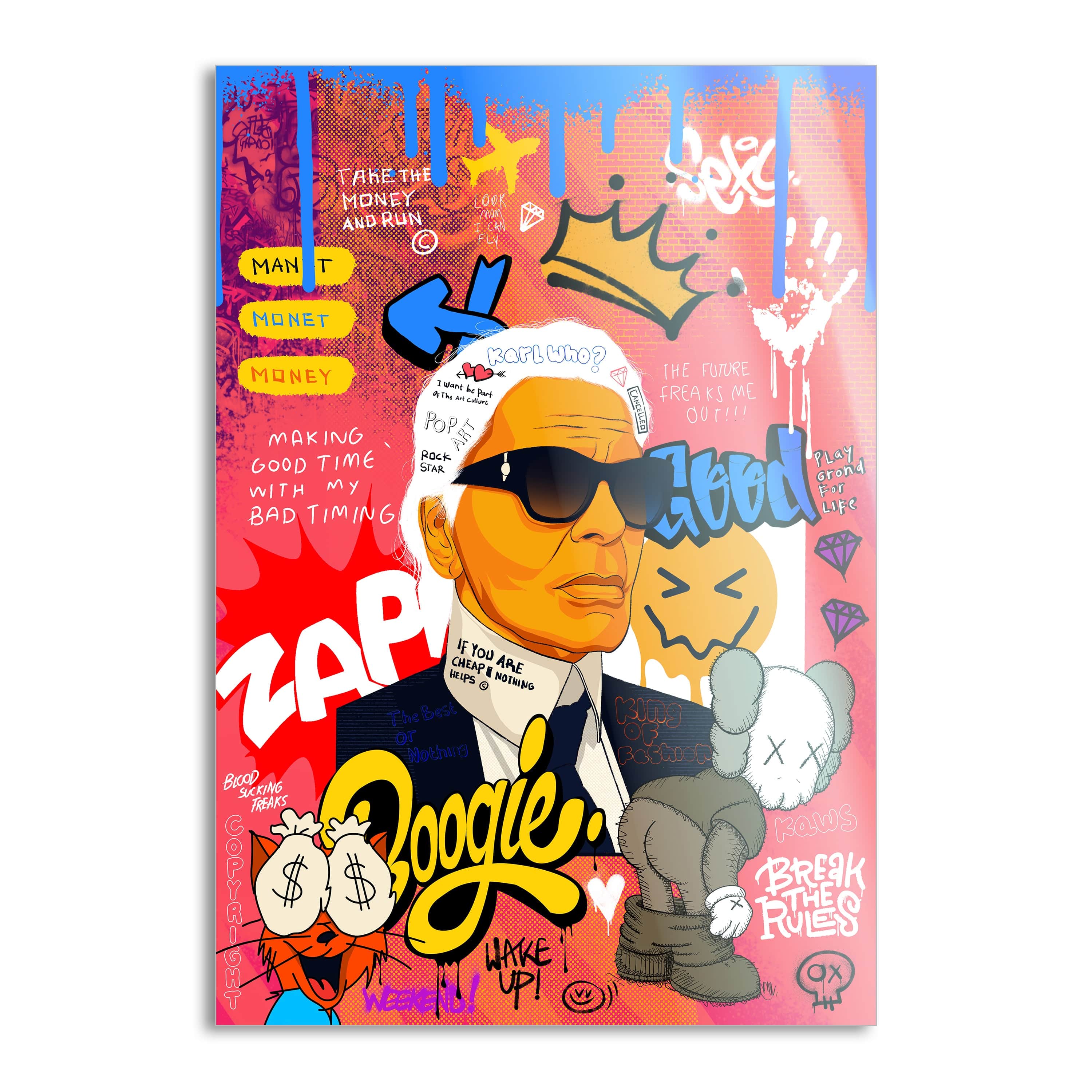 Badass Karl - Leinwandbild Pop Art