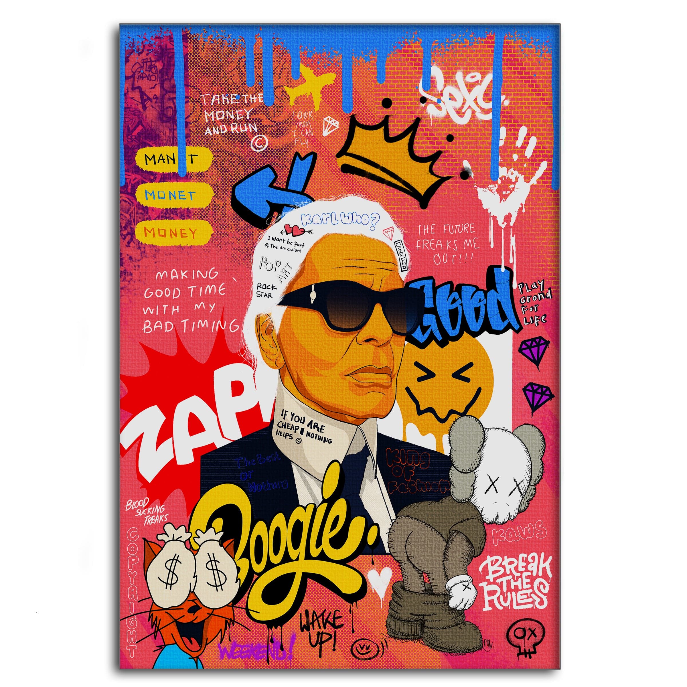 Badass Karl - Leinwandbild Pop Art