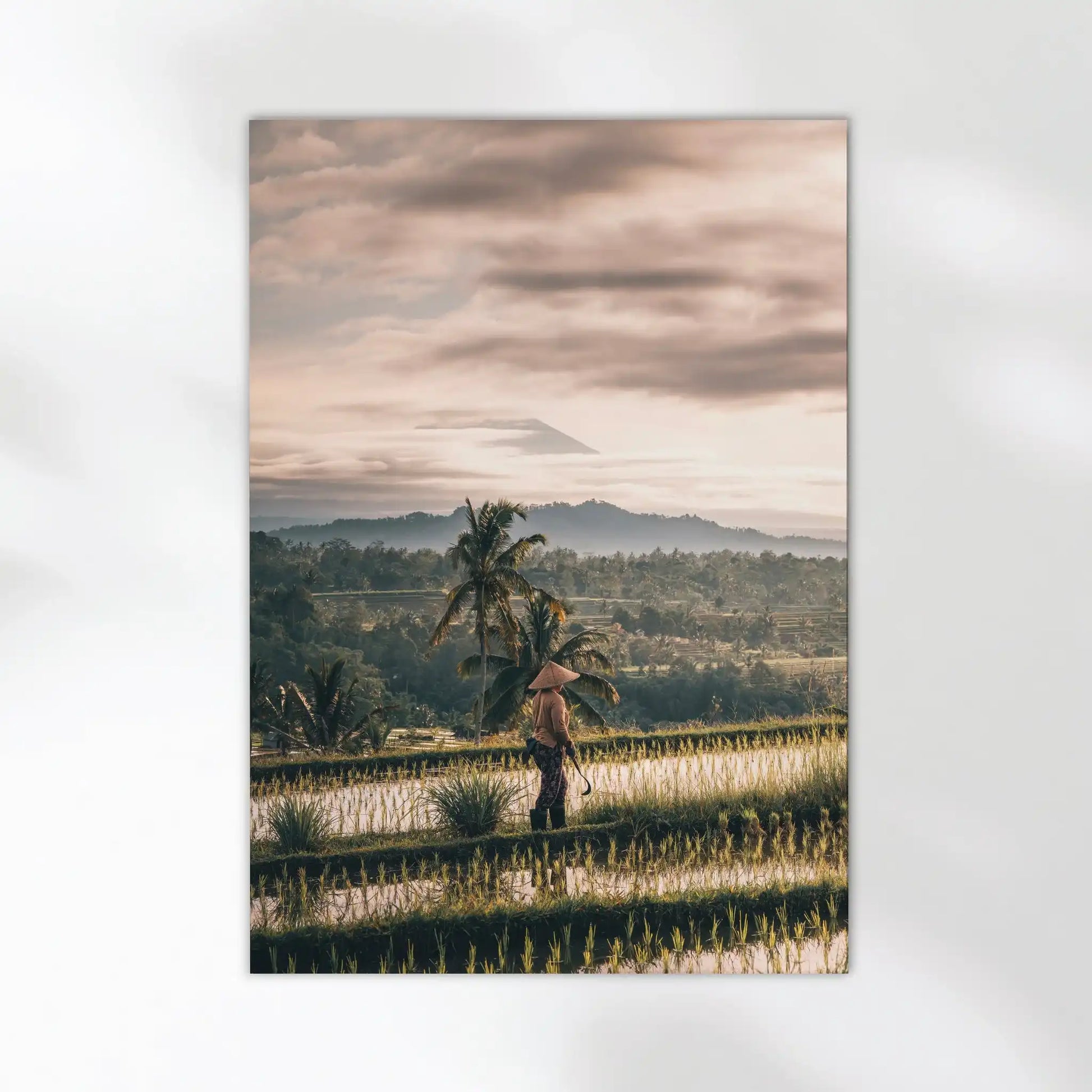 Jatiluwih Rice Fields Wall Art Print – Bali with Mount Agung View by Chamonix Prints