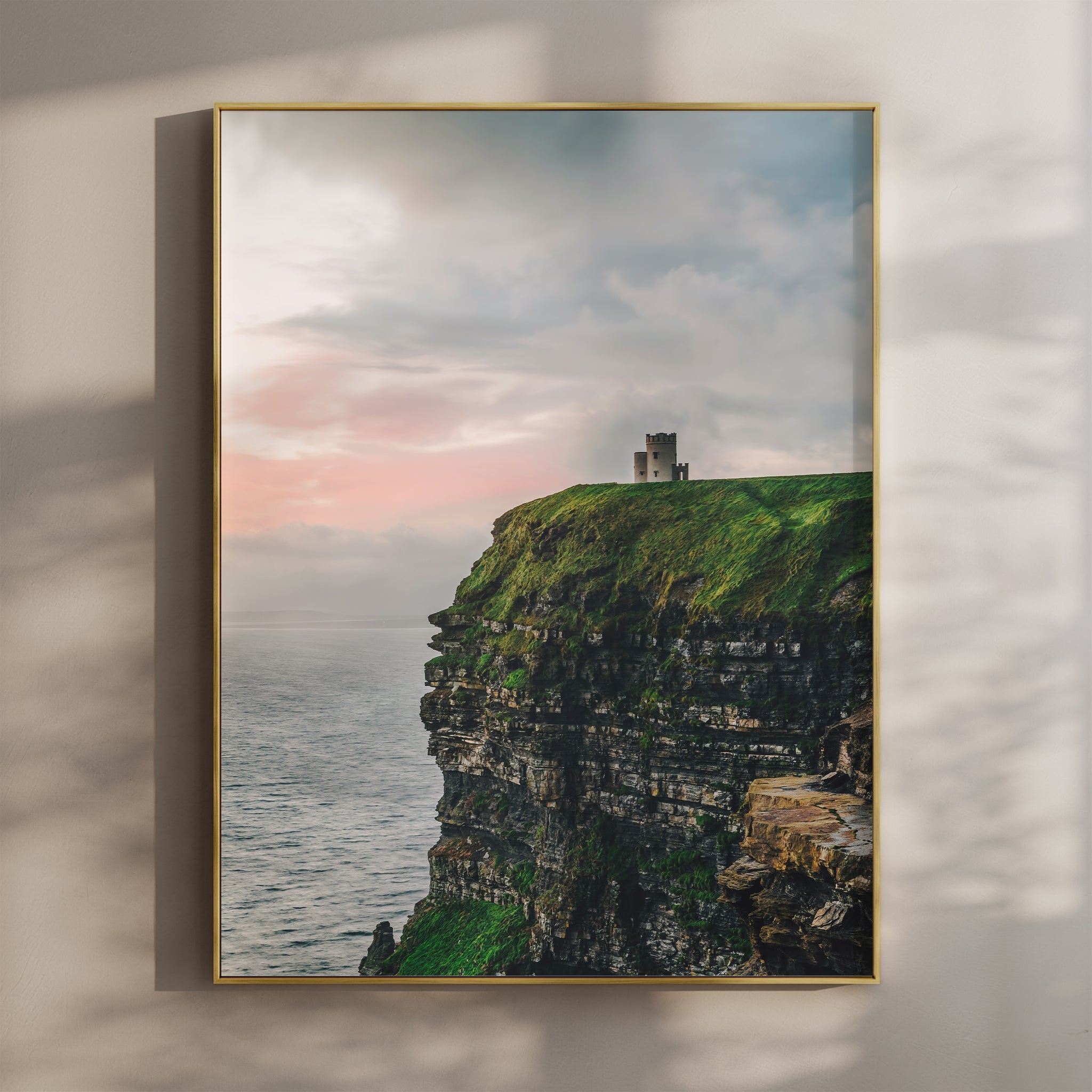 Cliffs of Moher Tower at Sunset – Irish Coastal Wall Art Print