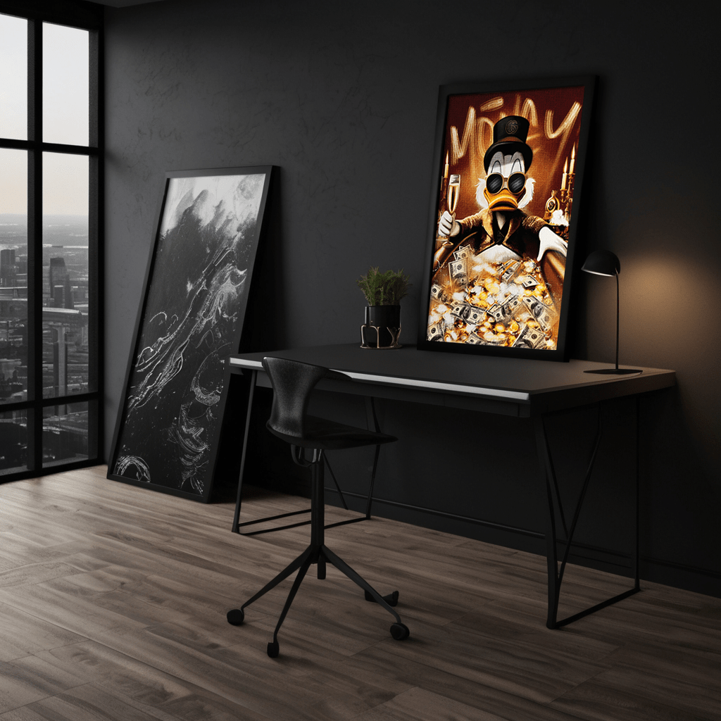 Bathing Dagobert - Leinwandbild Pop Art / Motivation by SimpleCanvas