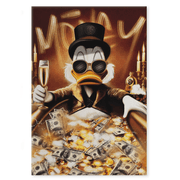 Bathing Dagobert - Leinwandbild Pop Art / Motivation by SimpleCanvas