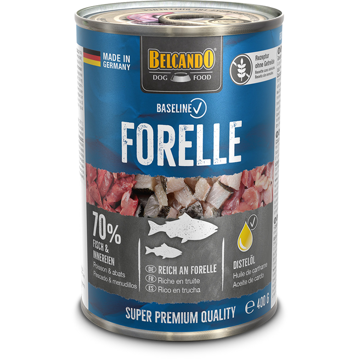 BELCANDO Baseline Forelle – Nassfutter für Hunde