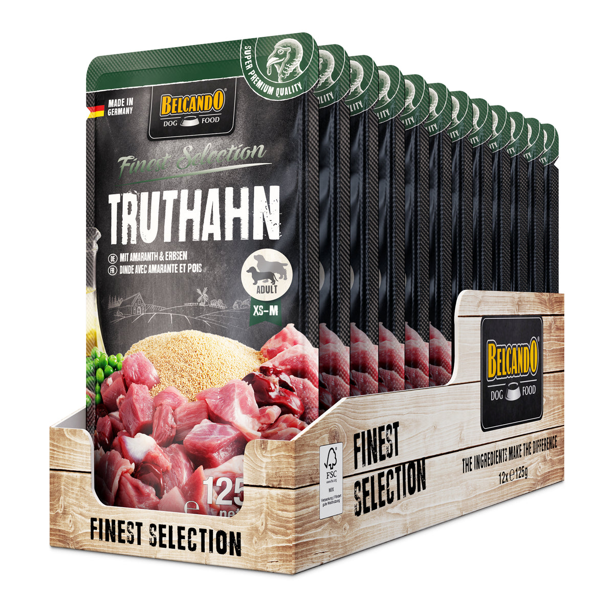 BELCANDO Truthahn mit Amaranth & Erbsen – Nassfutter für Hunde