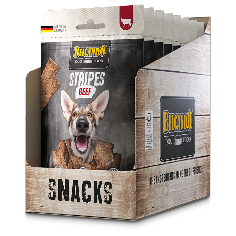 BELCANDO Stripes Beef – Hundesnack