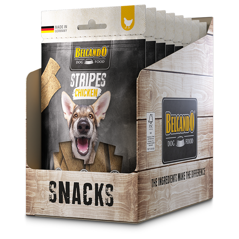 BELCANDO Stripes Chicken – Hundesnack