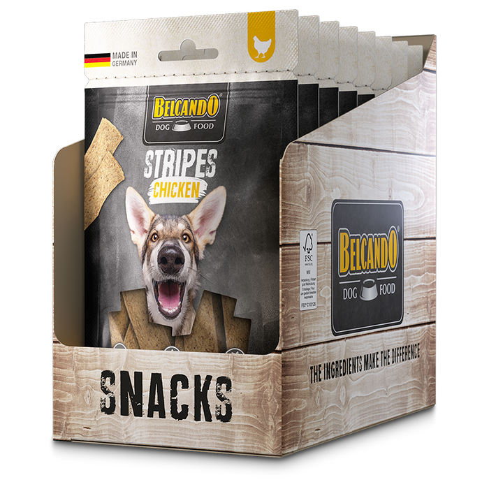 BELCANDO Stripes Chicken – Hundesnack
