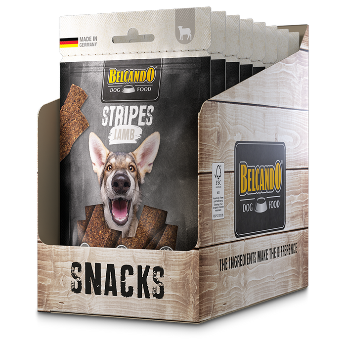 BELCANDO Stripes Lamb – Hundesnack