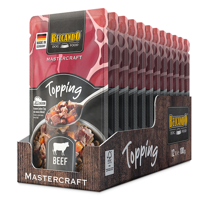 BELCANDO MASTERCRAFT Topping Rind mit Karotten – Ergänzungsfutter für Hunde