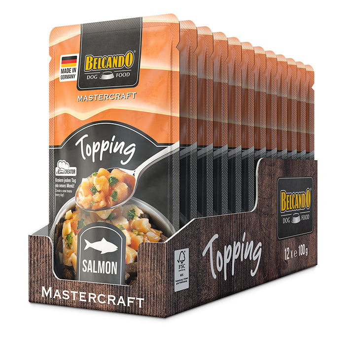 BELCANDO MASTERCRAFT Topping Lachs mit Brokkoli – Ergänzungsfutter für Hunde