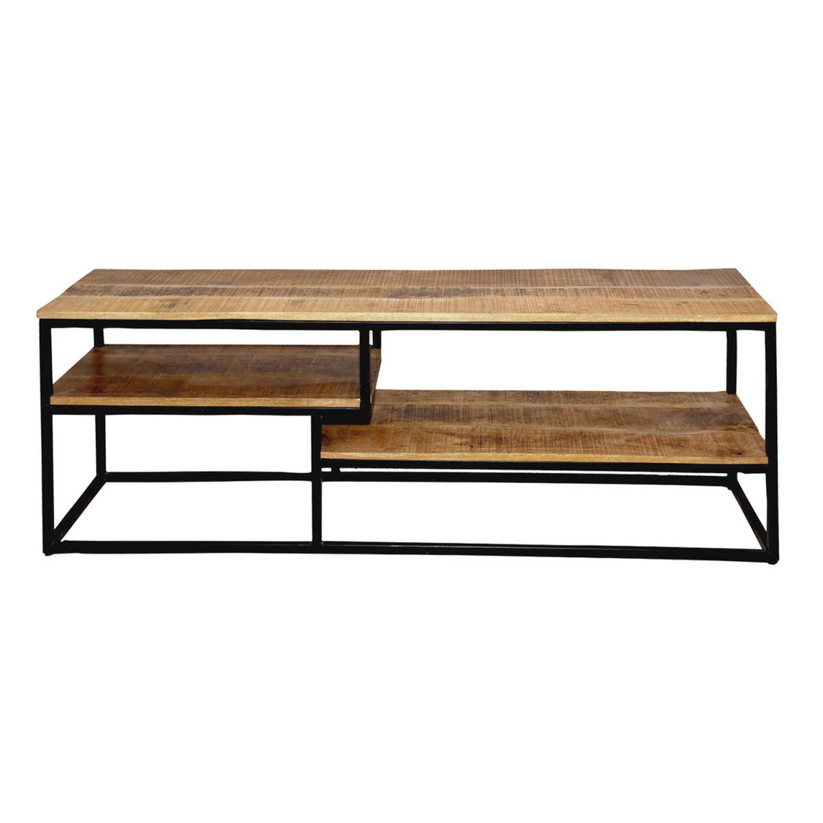 TV Lowboard - Fernsehschrank - 150 x 51 x 36 cm - Liverpool - Metall-Gestell schwarz matt