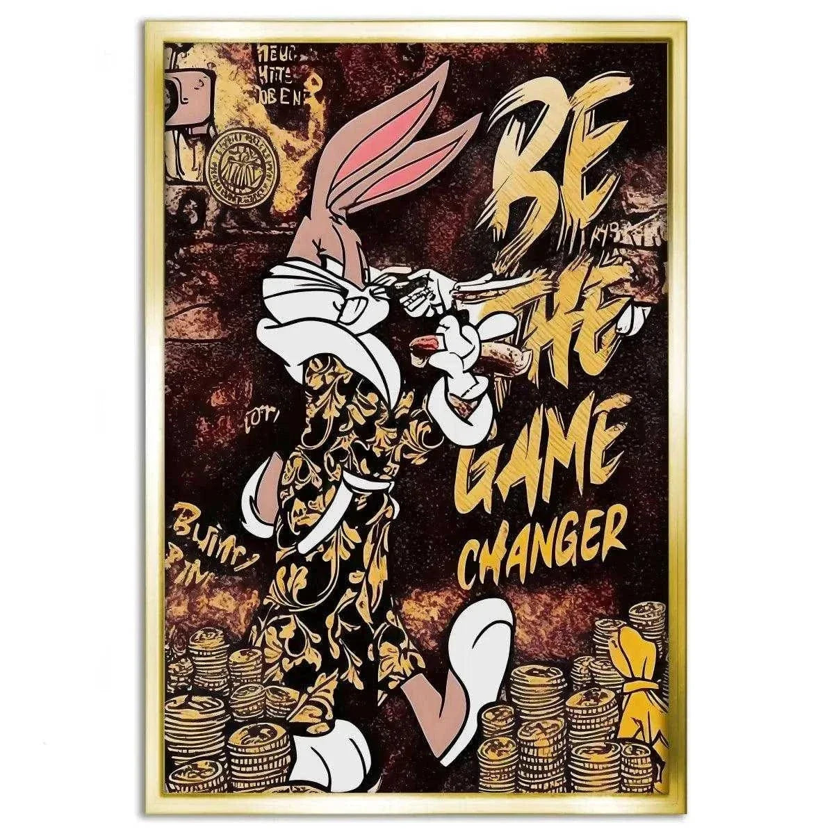 Be the Game Chang€r - Leinwandbild Pop Art by SimpleCanvas
