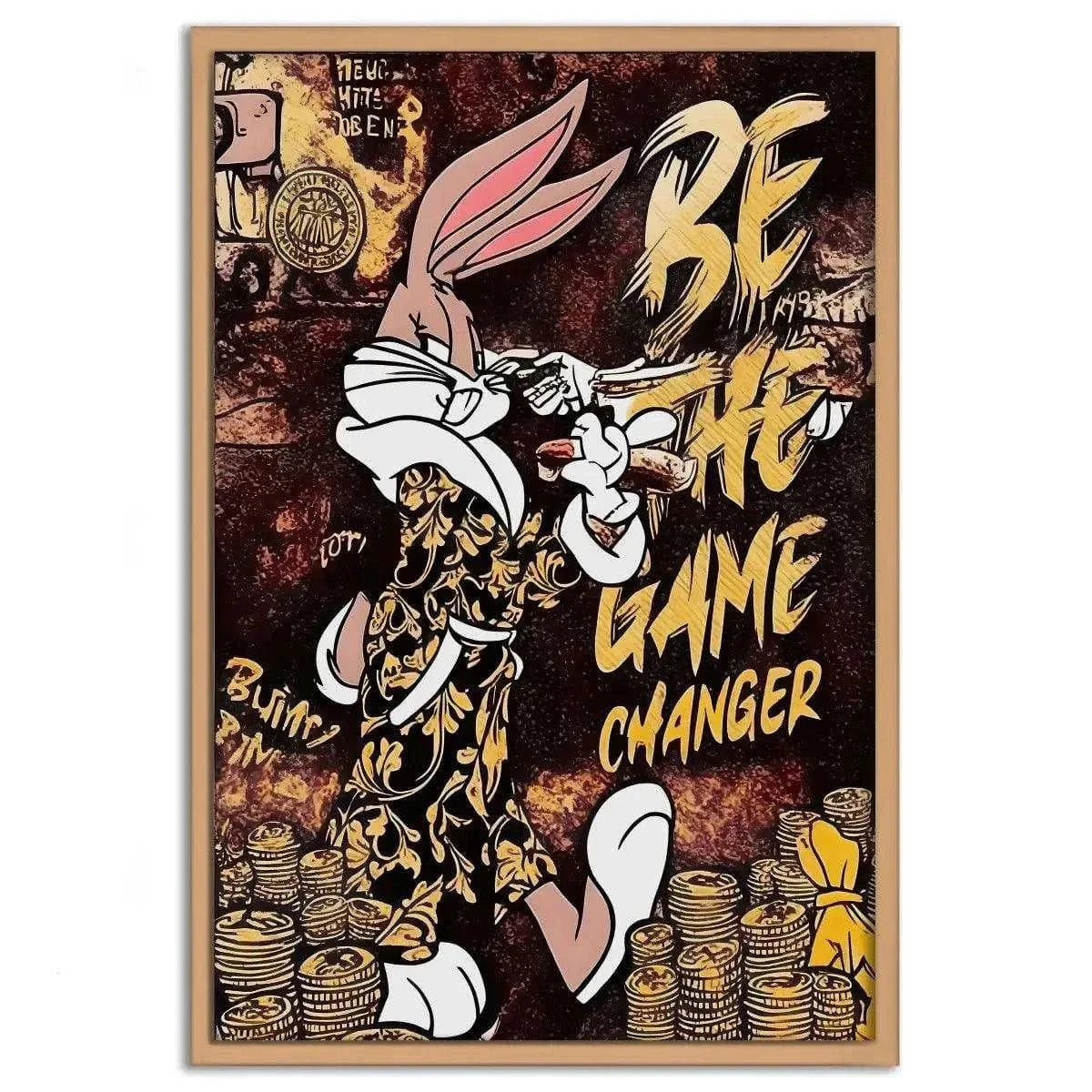 Be the Game Chang€r - Leinwandbild Pop Art by SimpleCanvas