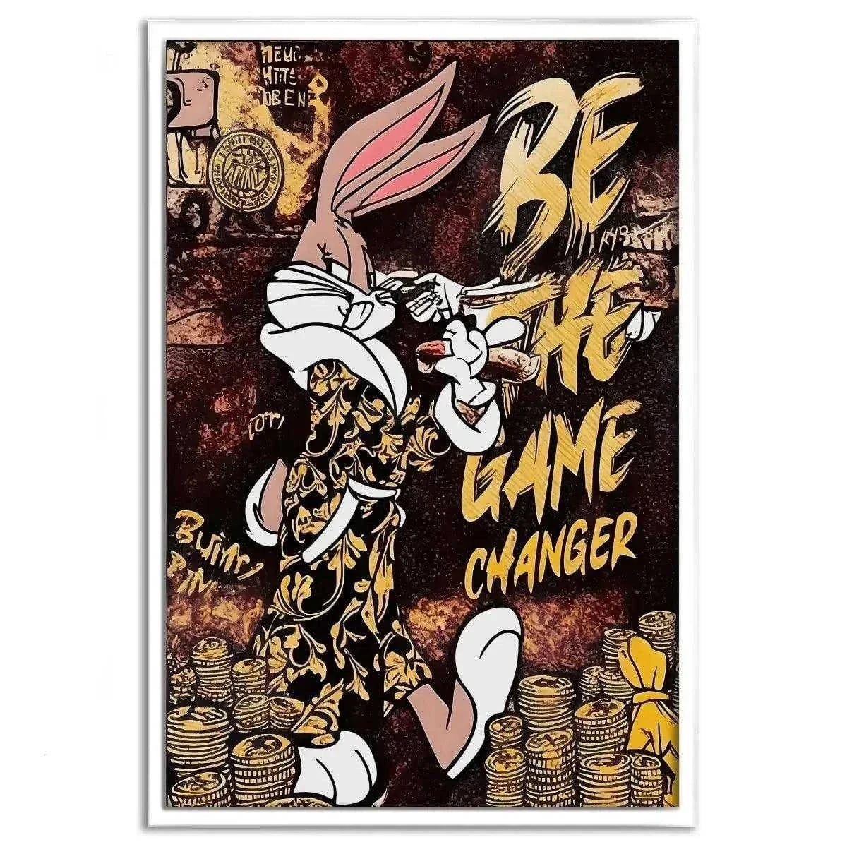 Be the Game Chang€r - Leinwandbild Pop Art by SimpleCanvas