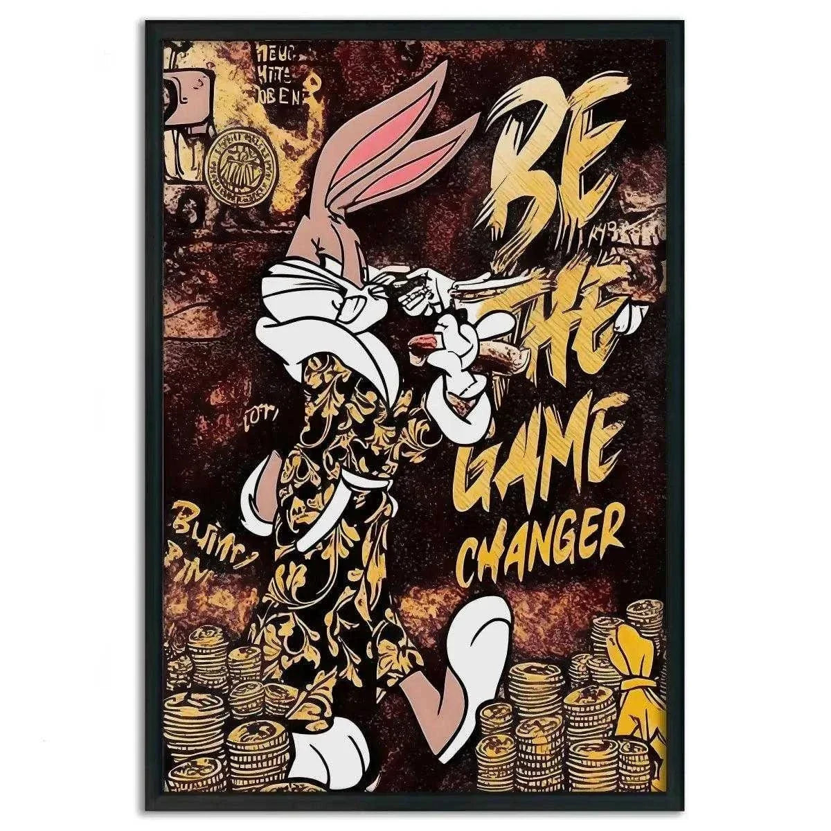 Be the Game Chang€r - Leinwandbild Pop Art by SimpleCanvas