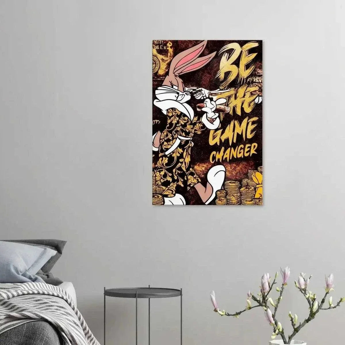 Be the Game Chang€r - Leinwandbild Pop Art by SimpleCanvas