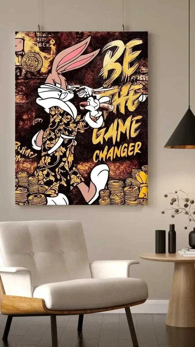 Be the Game Chang€r - Leinwandbild Pop Art by SimpleCanvas